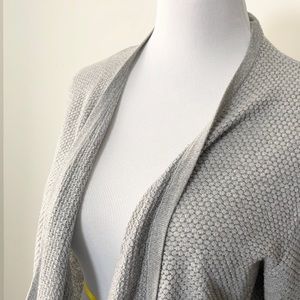 Jones New York XL grey metallic drape cardigan